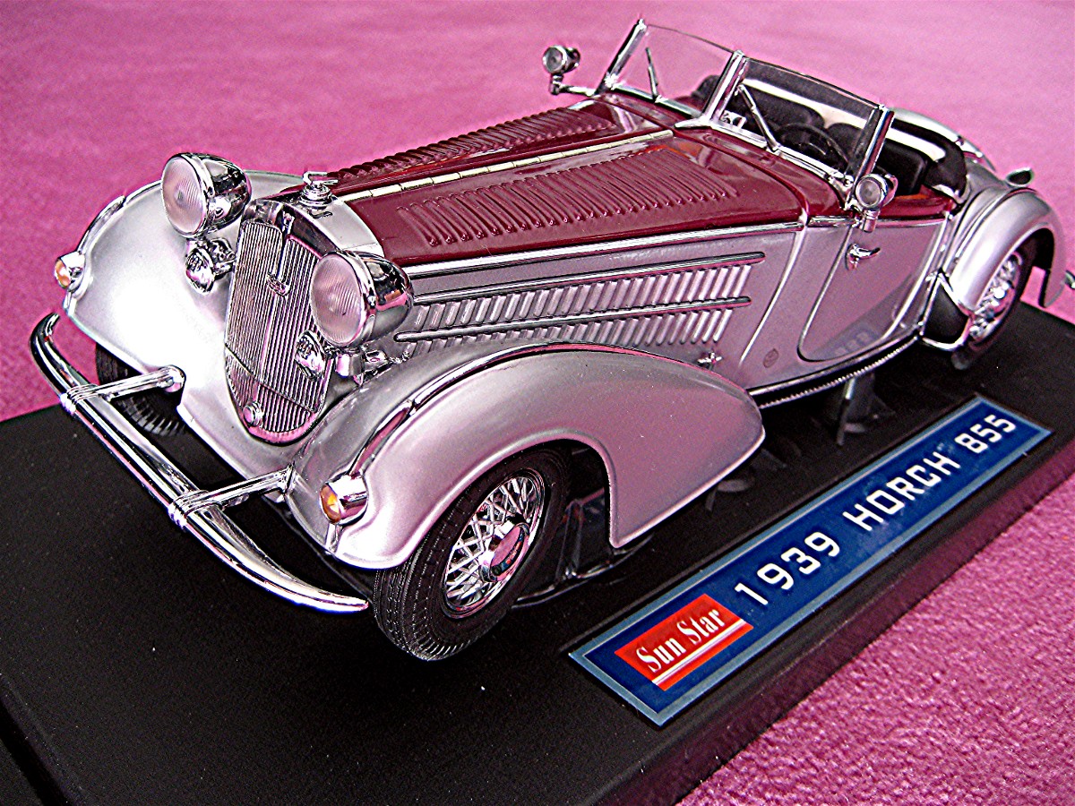 Horch 855 Roadster silber-bordeaux 1939